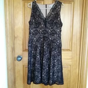 Simply Liliana Lace Crochet V Neck Dress Size 8